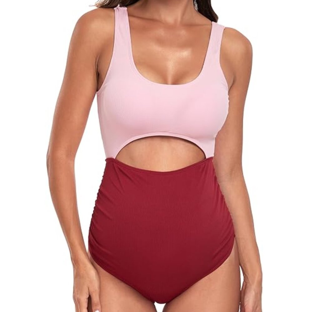 EastElegant Maternity Cutout One Piece Pregnancy Bathing Suit